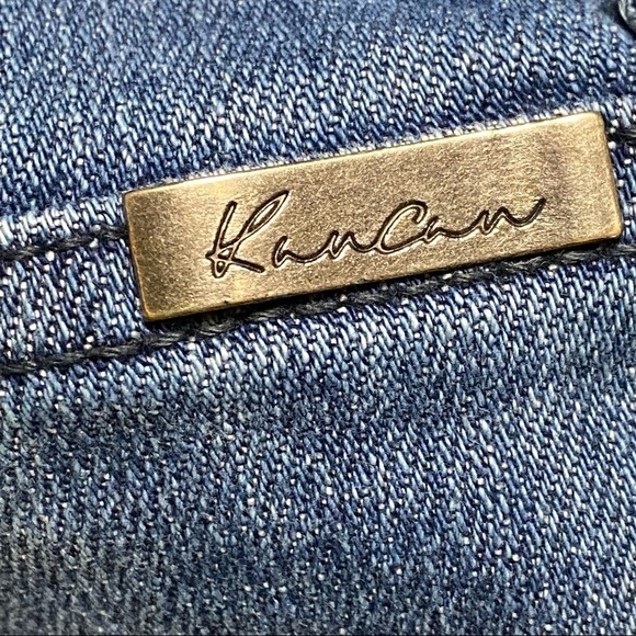 Kancan Jean Women’s Size 15/31 Medium Wash At Last Distressed Button Fly Jeans - Picture 13 of 13